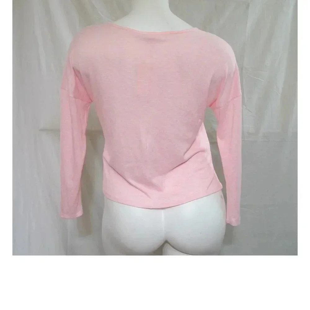 Ande Supersoft V-Neck Knit Pajama Top MEDIUM‎ Pink